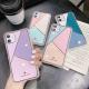 Electroplating Stitching Geometric Small Waist Phone Case