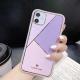 Electroplating Stitching Geometric Small Waist Phone Case