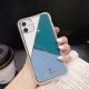 Electroplating Stitching Geometric Small Waist Phone Case
