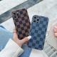 All-inclusive Galvanized Plaid Leather Texture Checkerboard Mobile Phone Case