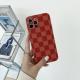 All-inclusive Galvanized Plaid Leather Texture Checkerboard Mobile Phone Case