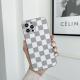 All-inclusive Galvanized Plaid Leather Texture Checkerboard Mobile Phone Case