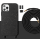 Fully Degradable Bamboo And Wood Fiber Lanyard Phone Case