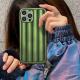 Down Striped Fluorescent Green Silicone Phone Case