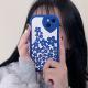 Simple Blue Flower Love Silicone Phone Case