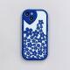 Simple Blue Flower Love Silicone Phone Case