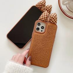 Cute Lattice Bow Silicone Phone Case