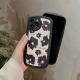 New Style Oil Painting Flower Sticker Leather Phone Case