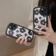 New Style Oil Painting Flower Sticker Leather Phone Case