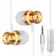 Metal Hot-selling In-ear Turbine Dynamic Bass Boost With Mic Wire Control Mobile Phone Universal Headset