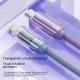 Transparent Digital Display PD27W Fast Charging Data Cable