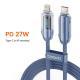 Transparent Digital Display PD27W Fast Charging Data Cable