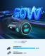 60W High Power Dual Port Button Car Charger