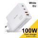 100W Gallium Nitride 4-port Fast Charging Charger