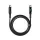 Double-headed TYPE-C Interface 5A Fast Charge PD Woven CtoC Digital Display Zinc Alloy Data Cable