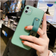 Compatible with Apple, Solid Color Wrist Strap Phone Case For iPhone