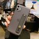 Compatible with Apple, Solid Color Wrist Strap Phone Case For iPhone
