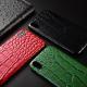 Anti-fall grid smooth PU leather case