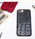 Anti-fall grid smooth PU leather case