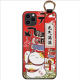 Lucky Cat Phone Case with Hand Strap and Key Chain
