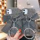 Compatible with Apple , Lattice Bowknot Iron Ring Soft Phone Case