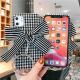 Compatible with Apple , Lattice Bowknot Iron Ring Soft Phone Case