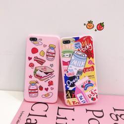 Cartoon Pink Small Fresh Strawberry Mobile Phone Case