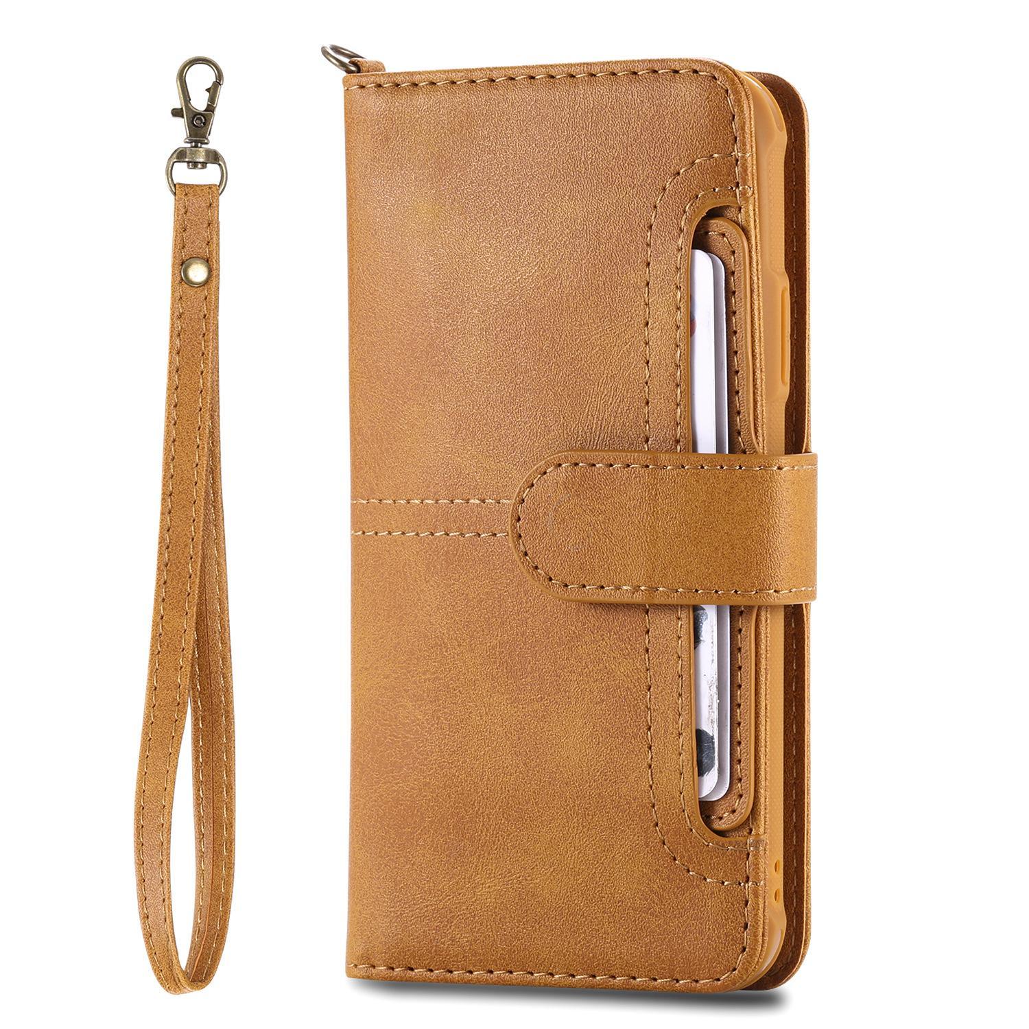 Two-In-One Leather Case Wallet Flip Card Phone Holster