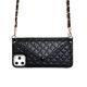 Xiaoxiangfeng Diagonal Leather Card Phone Case With Chain Protection Cover