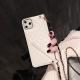 Xiaoxiangfeng Diagonal Leather Card Phone Case With Chain Protection Cover