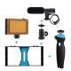 Compatible with Apple, Mobile Photography Set Mobile Live Rabbit Cage Set Microphone Tripod with Supplementary Light