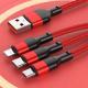 Three-in-one Data Cable 66W Quick Charge One Drag Three