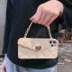 Luxury Womens Mobile Phone Case With Inclined Chain Lanyard