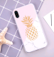Compatible with Apple, Iphonex fruit phone case for iphone6 transparent white soft shell men and women drop protection sleeve
