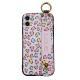 Silicone Phone Case Wristband Holder Pink Leopard Print