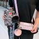 Silicone Phone Case Wristband Holder Pink Leopard Print