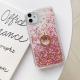 Love Glitter Soft Edge Ring Holder Quicksand Shell