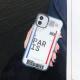 Compatible with Apple , Transparent Mobile Phone Case With Boarding Pass Express Number