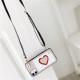 Mobile Phone Shell Love Coin Purse Leather Diagonal Rope  Protective Cover