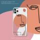 Compatible with Apple, Art Retro Abstract Geometric IPhone Case Cute Soft Silicone Case