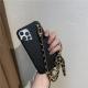 Litchi Pattern Golden Ball Oblique Back Suitable For Mobile Phone Case