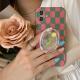 Green Checkered Tulip Stand Protective Cover Mobile Phone Case Drop