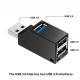 Mini Portable 3-port USB20 Cable Seperater