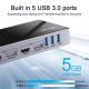 QGeeM 15in1 Type-C Multi-function DisplayLink Docking Station Single 5K Dual 4K Multi-system Compatible