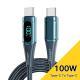 Digital Display Fast Charging Zinc Alloy Data Cable