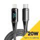 Digital Display Fast Charging Zinc Alloy Data Cable