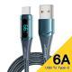 Digital Display Fast Charging Zinc Alloy Data Cable