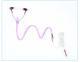 Trendy With Mic Metal Luminous Fluorescence Zipper Earphones