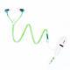 Trendy With Mic Metal Luminous Fluorescence Zipper Earphones
