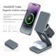 Aluminum Alloy Folding Wireless Charging Bracket Mobile Phone Headset Watch Three-in-one 15W Magnetic Fast